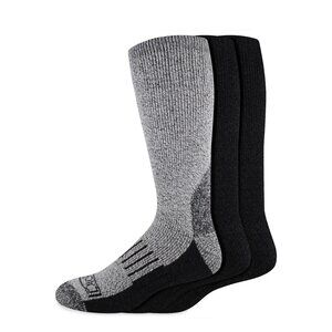 New Men's 3-Pack Dickies Marl Wool Blend Performance Thermal Steel Toe Socks